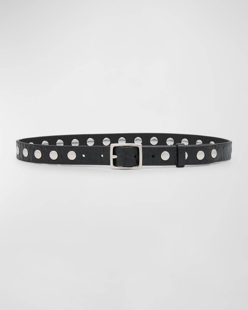 Studded Baby Boyfriend Leather Belt