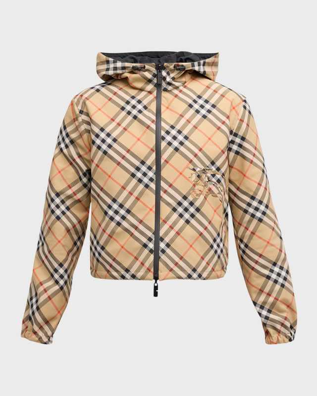 Check EKD Hooded Reversible Jacket