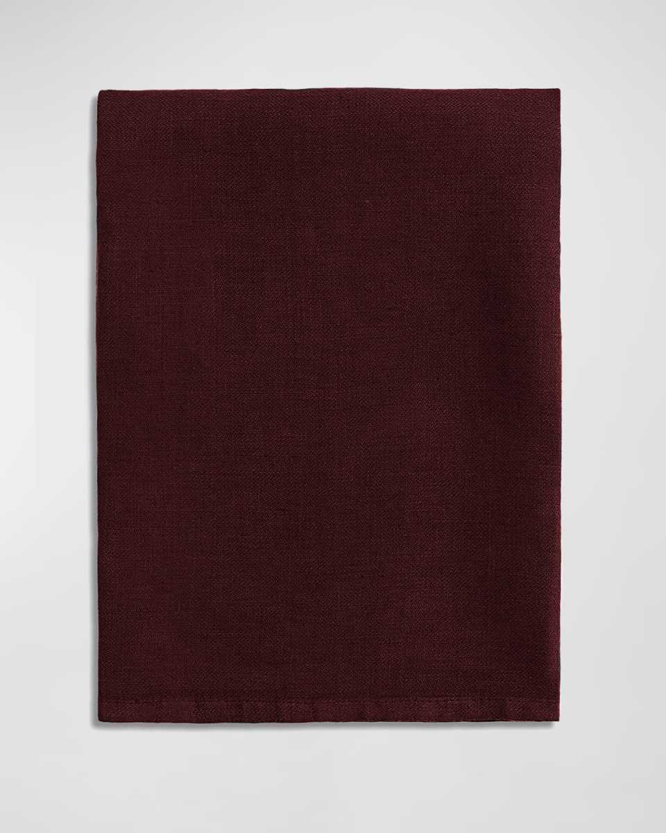 Linen Sateen Napkins, Wine - Set of 4