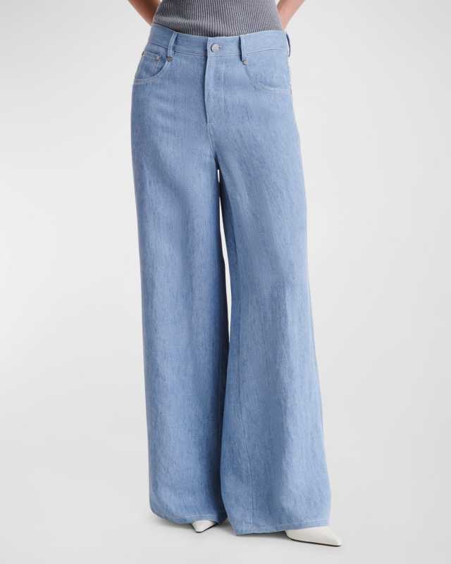 Tiny Dancer Wide-Leg Denim Jeans