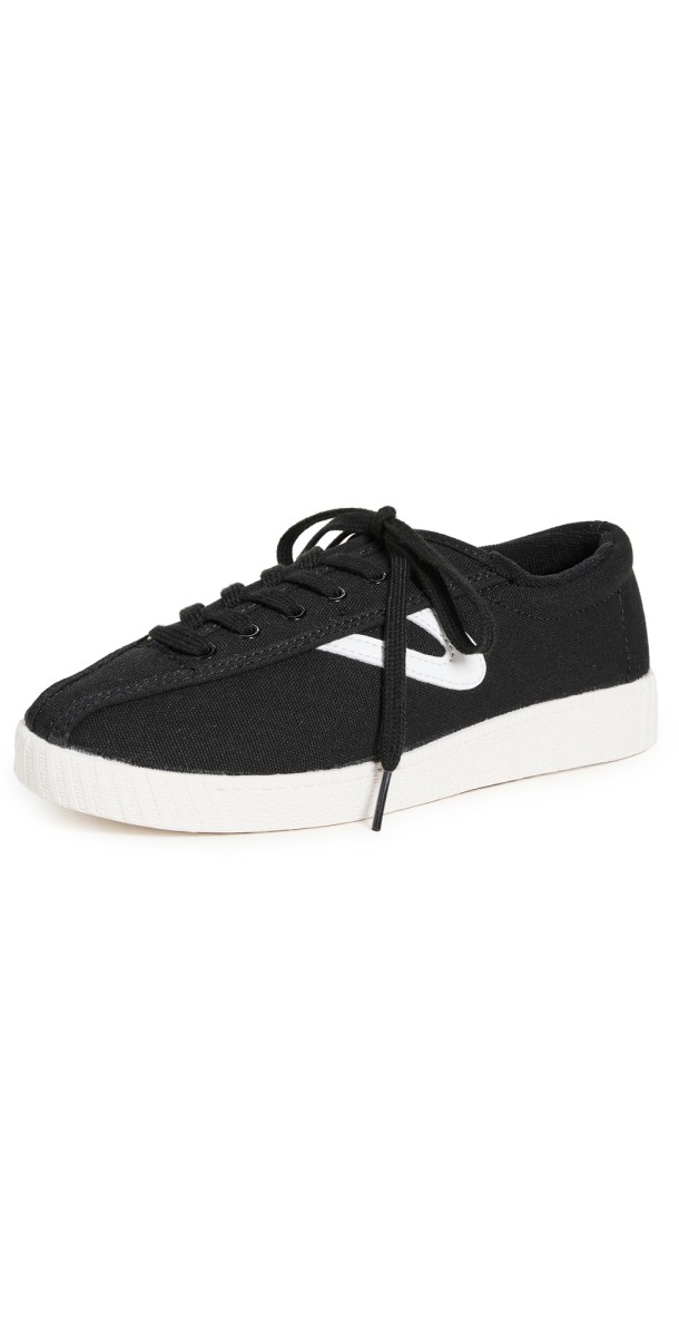 Tretorn Nylite Plus Canvas Sneakers Black/White