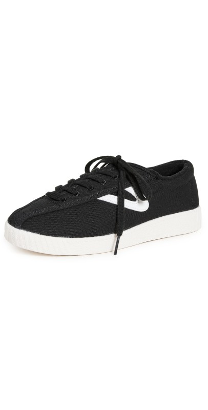 Tretorn Nylite Plus Canvas Sneakers Black/White