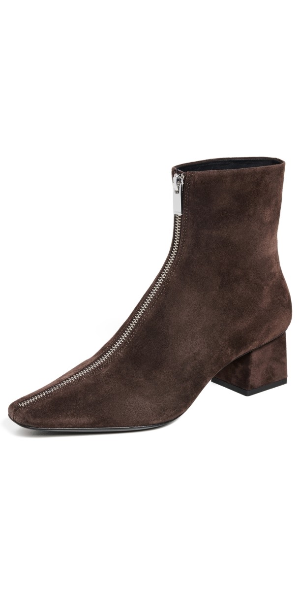 SIMKHAI Ryder Suede Zip Front Boots Cacao