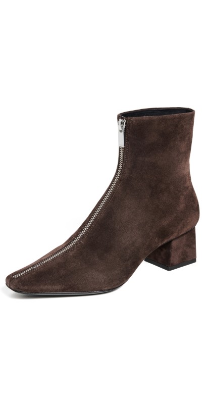 SIMKHAI Ryder Suede Zip Front Boots Cacao