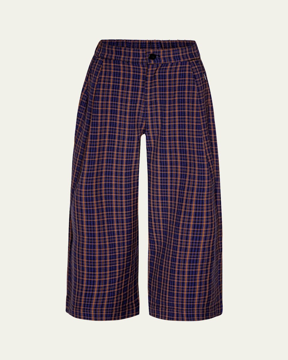 Girl's Alta Plaid-Print Pants, Size 8-16