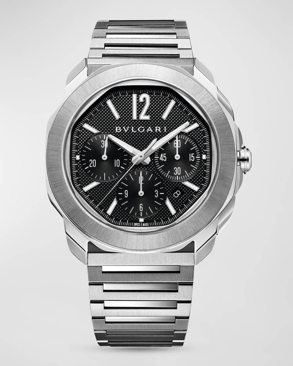 42mm Octo Roma Automatic Watch with Black Dial