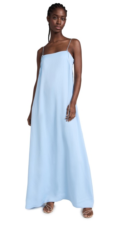 Róhe Satin Slip Dress Sky