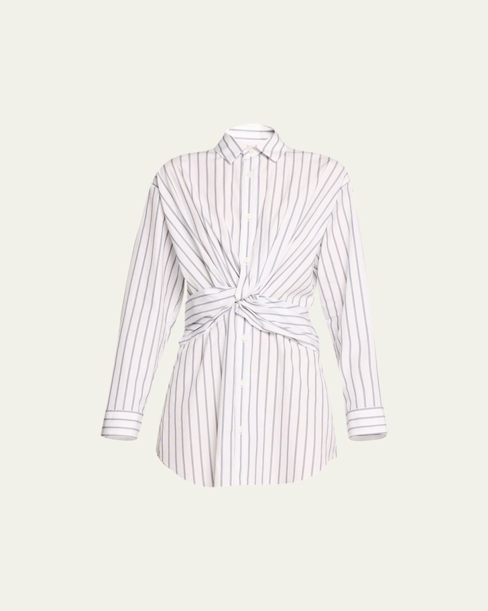 Tempest Twist Striped Mini Shirtdress