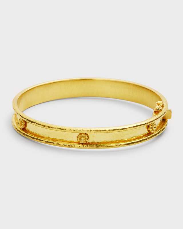 19K Yellow Gold Thin Bangle Bracelet