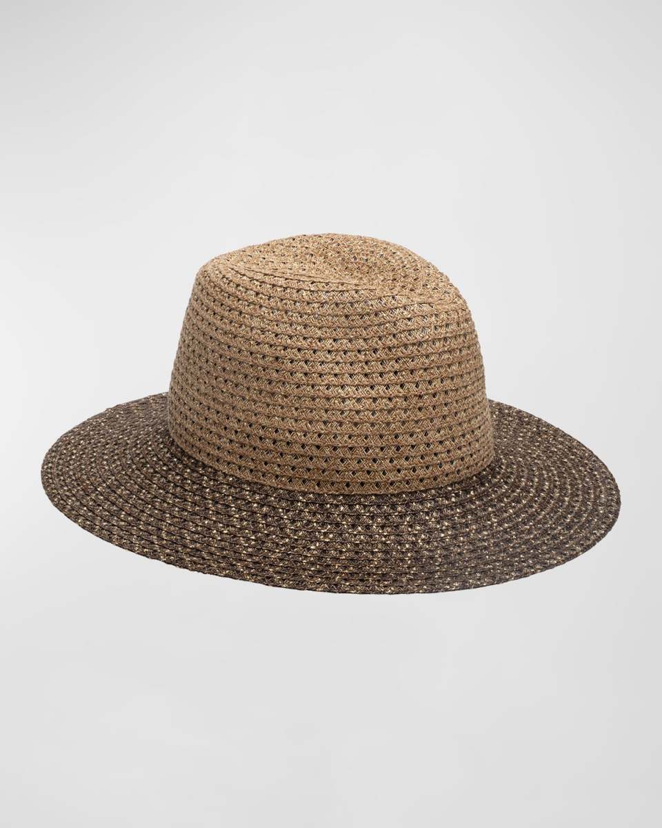 Courtney Gradient Metallic Straw Fedora