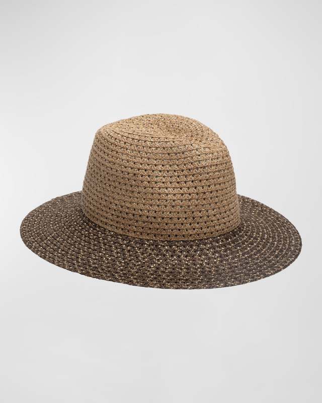 Courtney Gradient Metallic Straw Fedora