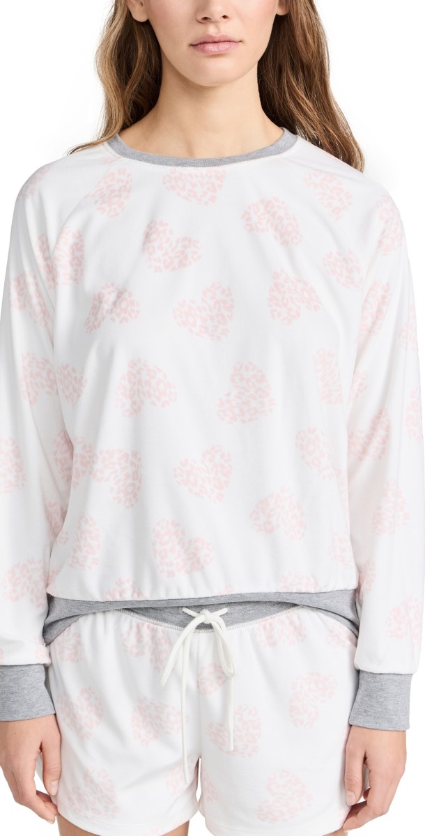 PJ Salvage Live Life Gratefully Sweatshirt Ivory