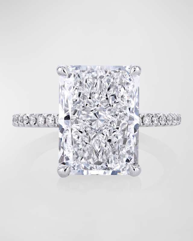 Platinum Radiant Cut Diamond Ring, 7.52tcw (Size 6.5)