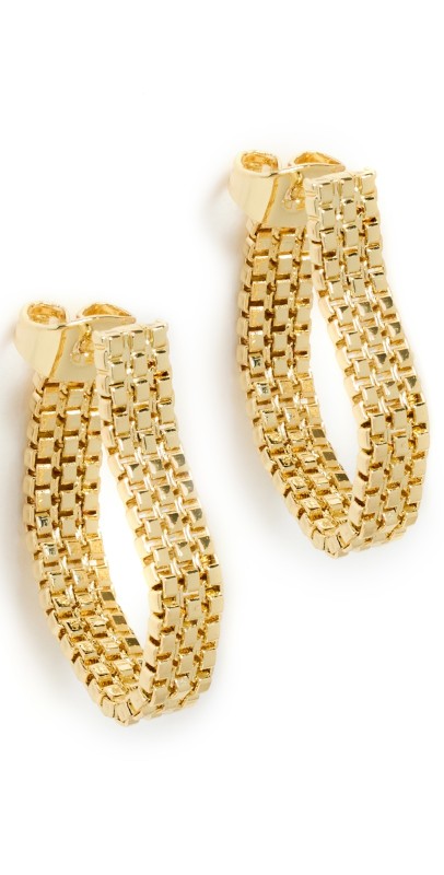 Jules Smith Vintage Box Chain Earrings Gold