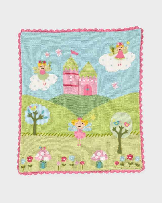 Kids' Enchanted Castle Scalloped Blanket