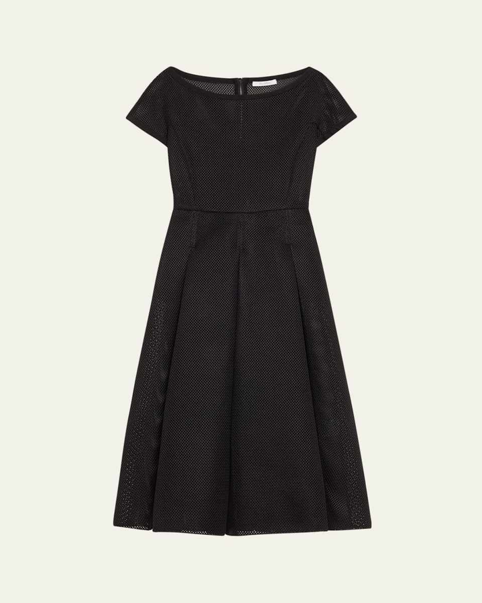 Kiens Mesh Flared Midi Dress