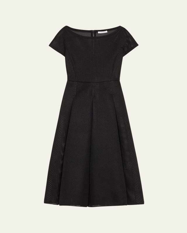 Kiens Mesh Flared Midi Dress