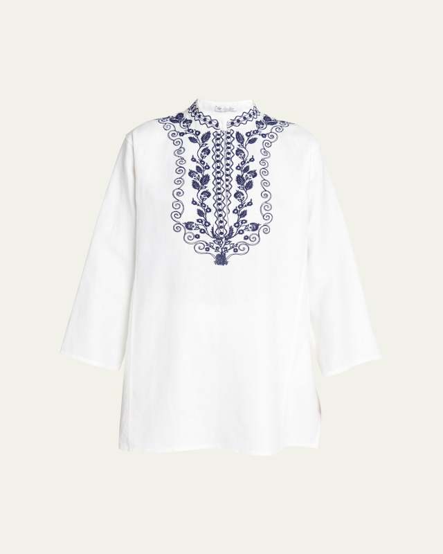 Cam Sophia Embroidered Antigua Blouse