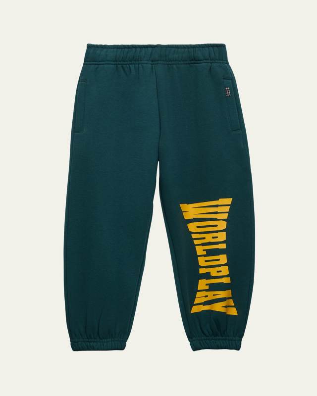 Girl's Adan Worldplay Printed Sweatpants, Size 8-