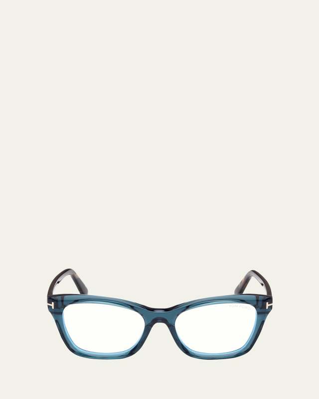 Blue Filtering Acetate Cat-Eye Glasses