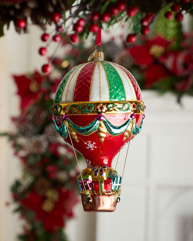 Hot Air Balloon Christmas Ornament