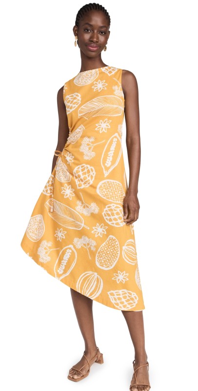 En Saison Paz Midi Dress Golden Yellow