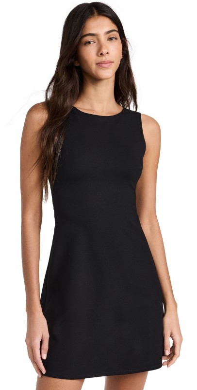 Leset Rio Bateau Mini Dress Black
