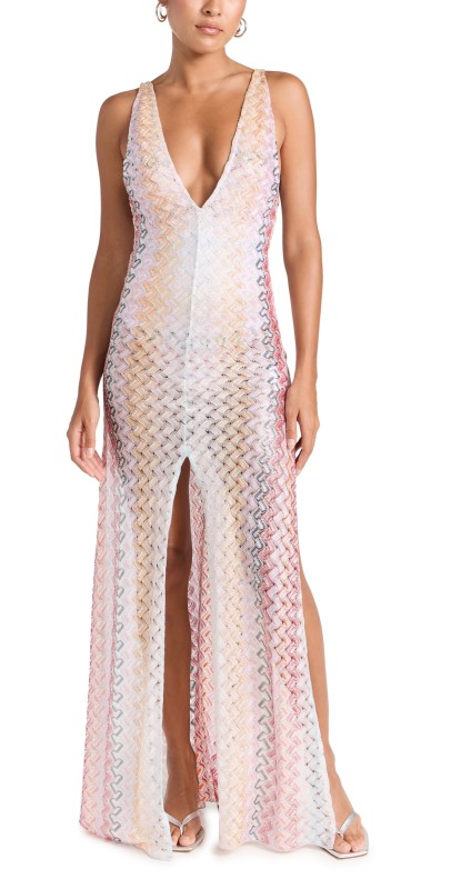 Missoni Long Cover Up Multi w/Pink Base