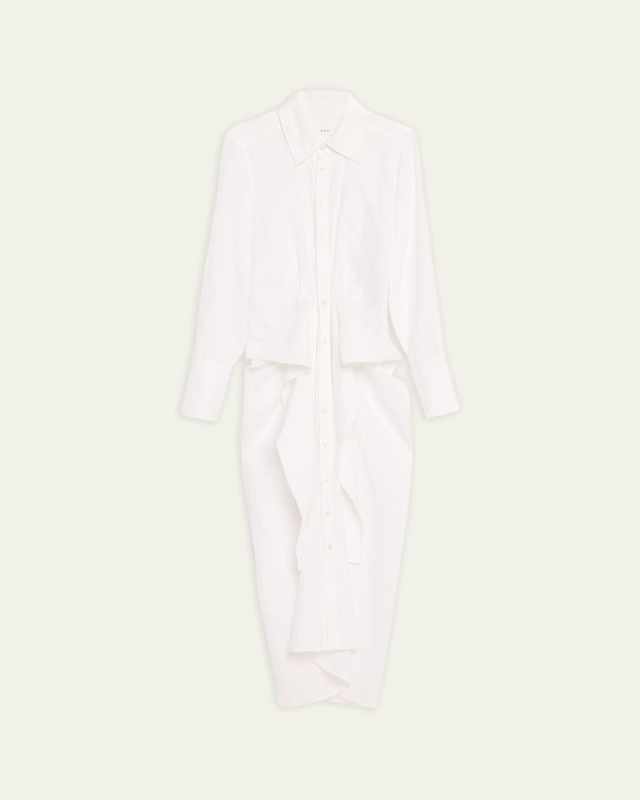 Carson Draped Linen Shirtdress
