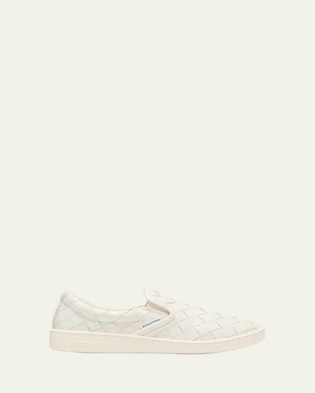 Sawyer Woven Leather Slip-On Sneakers