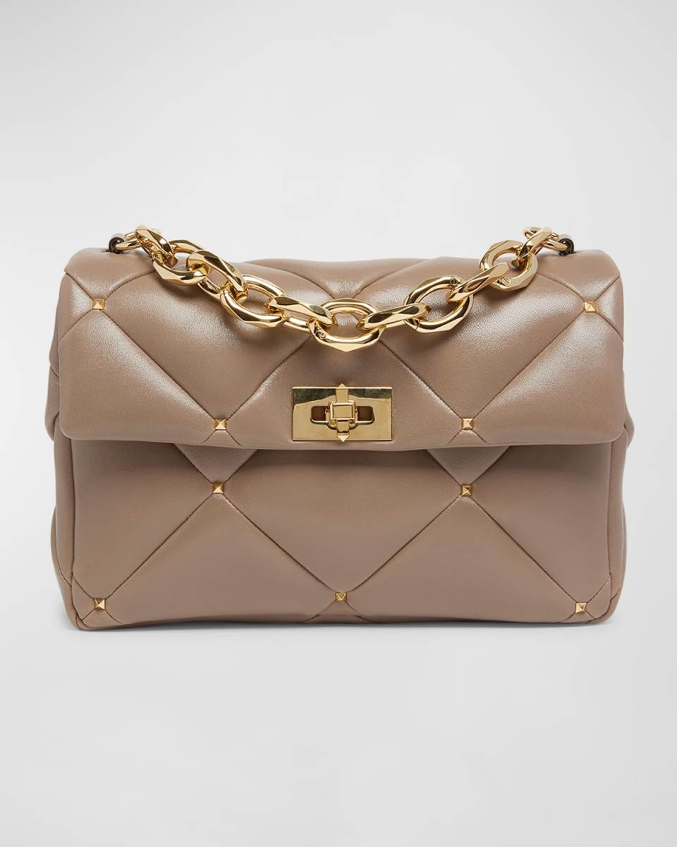 Rockstud Large Quilted Leather Shoulder Bag