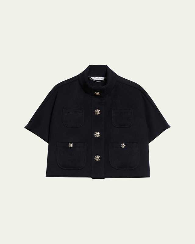 Nemi Cashmere Short Buttoned Cap