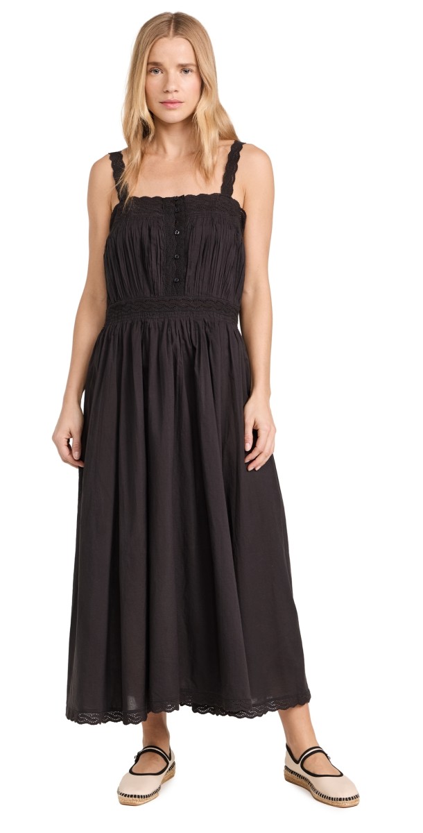 THE GREAT. The Cachet Dress Black