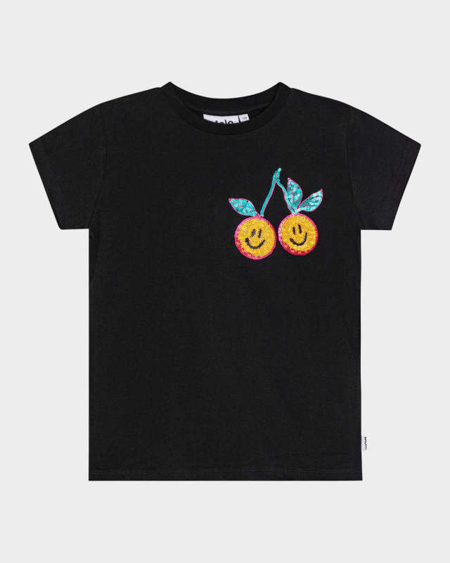 Girl's Ranva Embellished Cherry T-Shirt, Size 8-12
