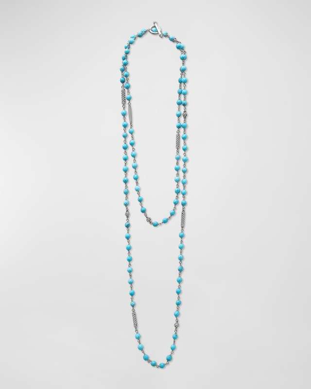Caviar Icon Sterling Silver 9-Station Necklace
