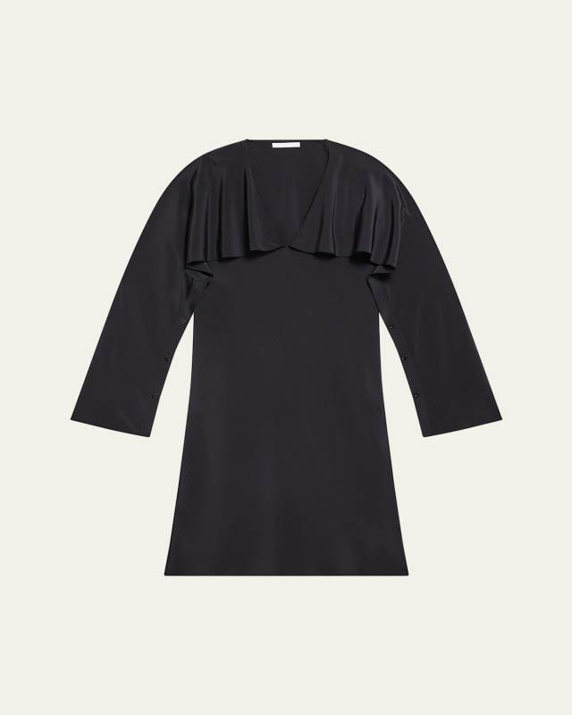 Long-Sleeve Silk Scarf Dress