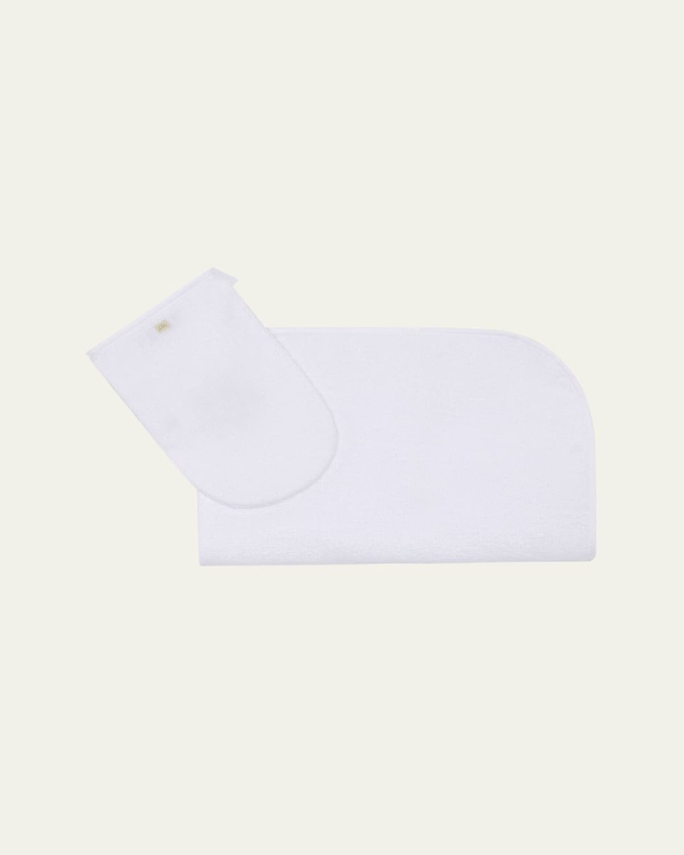Crest Hooded Towel and Mitten Bathtime Gift Set
