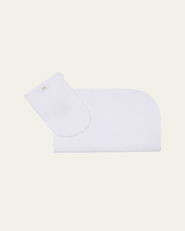 Crest Hooded Towel and Mitten Bathtime Gift Set