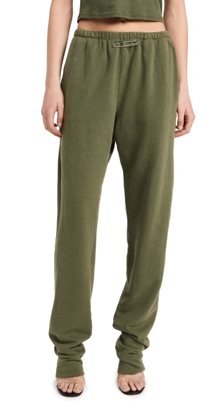 Sami Miro Vintage Safety Pin Sweatpants Army Green