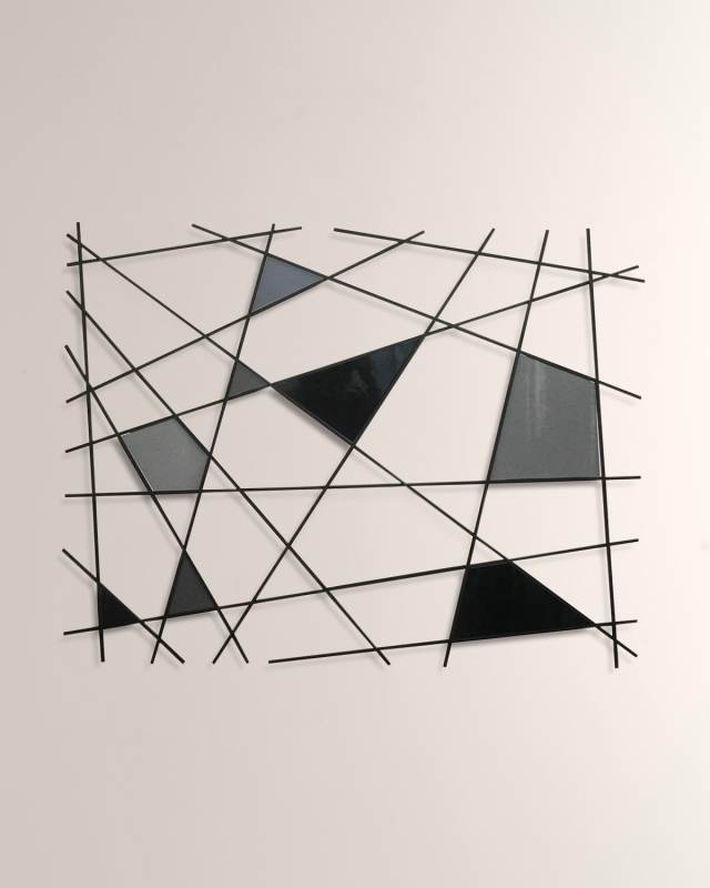 "Triangulation B/W" Wall Sculpture