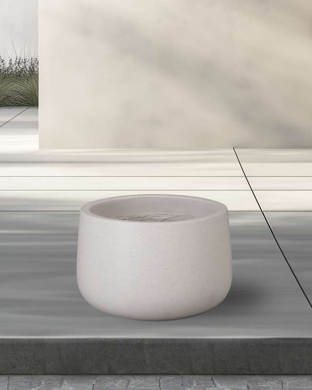 Low Opus Terrazzo White 20" Planter