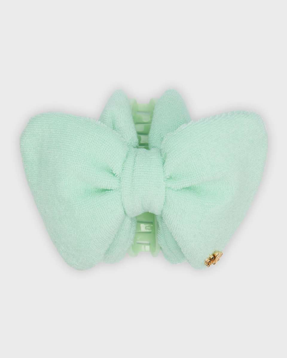 Simone Terry Cloth Bow Claw Clip