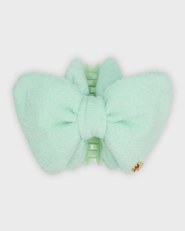 Simone Terry Cloth Bow Claw Clip