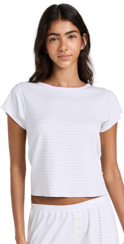 Cozyland by Morgan Lane Baby Jean Tee Sky Stripe