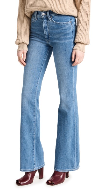 Veronica Beard Jean Beverly High Rise Skinny Flare Jeans Iceberg