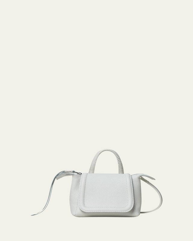 Mini Flap Leather Top-Handle Bag