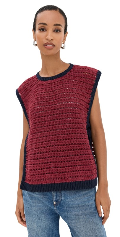Alix of Bohemia Oona Mulberry Crochet Top Mulberry