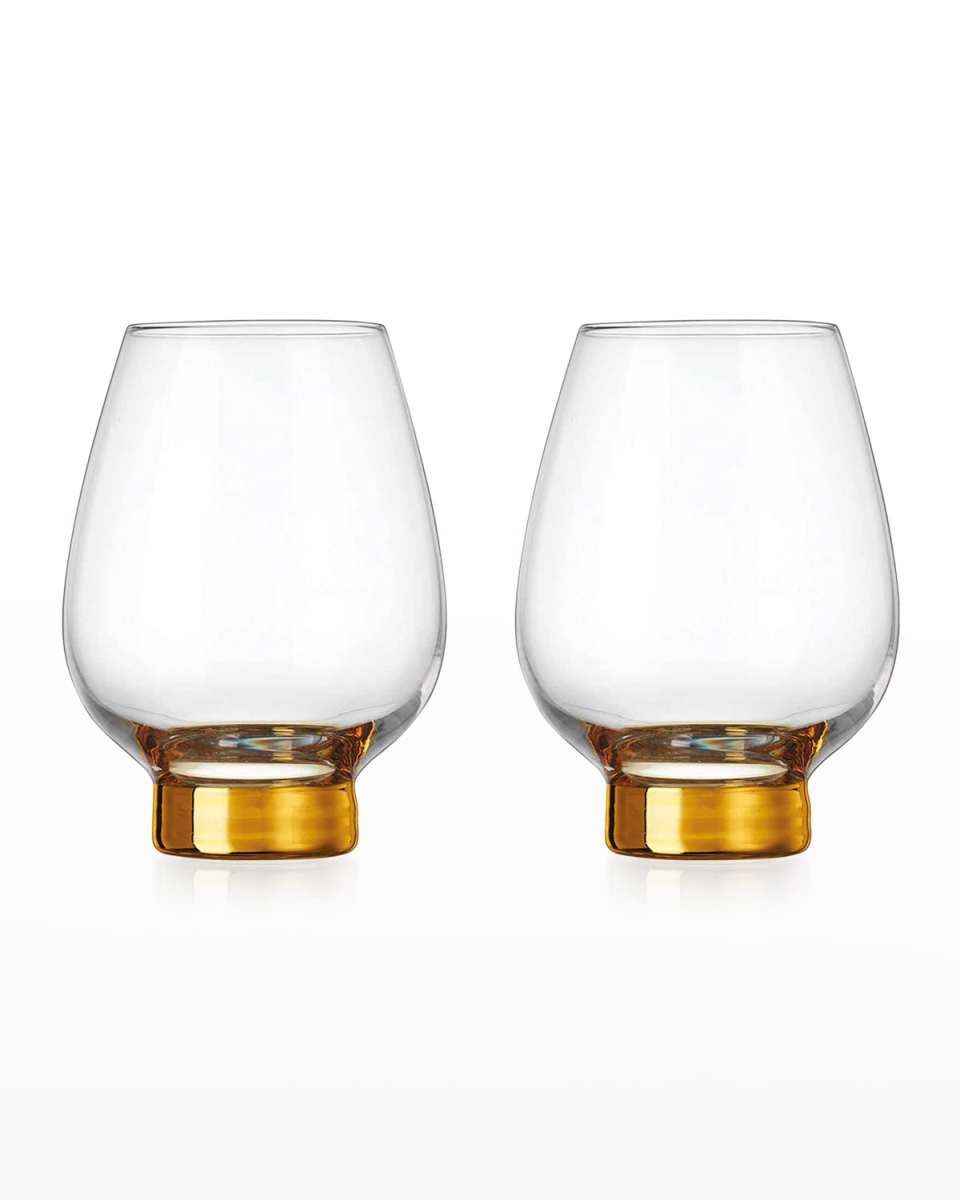 Column Gold 20 oz. Red Wine Glasses, Set of 2