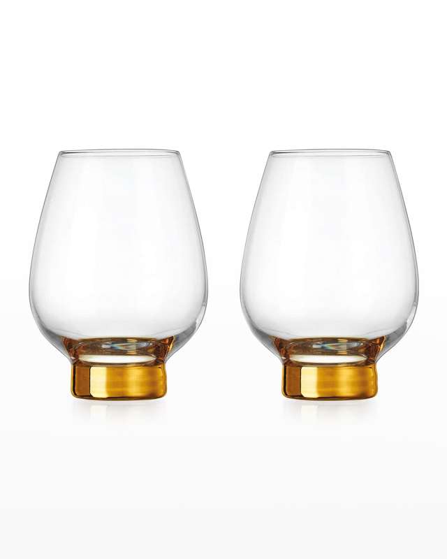 Column Gold 20 oz. Red Wine Glasses, Set of 2