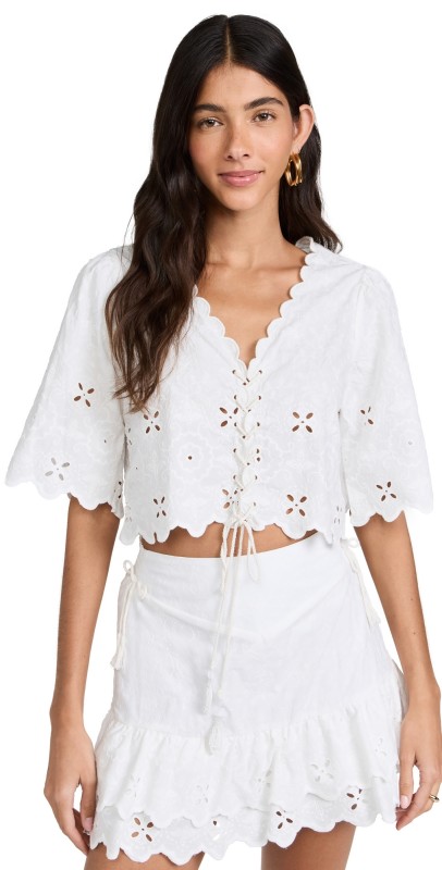 Agua Bendita Madeira Azure Top White